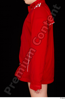 Ruby arm dressed red sports jacket upper body 0003.jpg